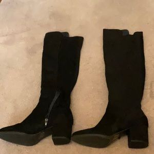 Vegan suede knee high boots. Hardly worn. Size 7.